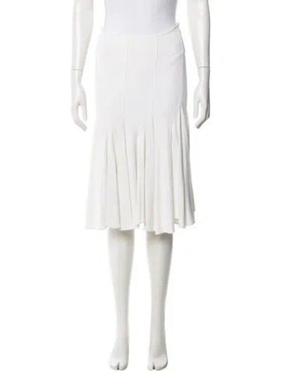 Pre-owned Alaïa Midi Length Skirt In Neutral
