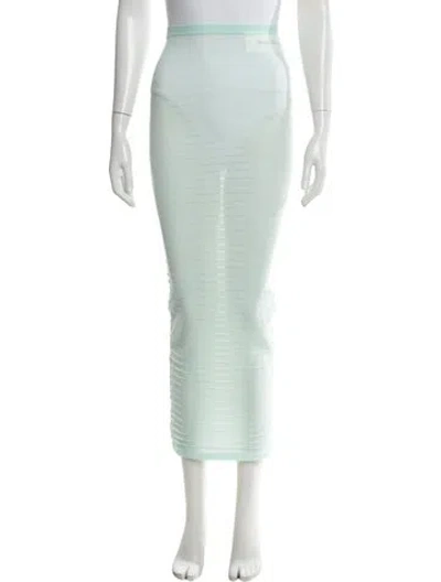 Pre-owned Alaïa Midi Length Skirt W/ Tags In Blue
