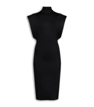 Alaïa Midi Pencil Dress In Black