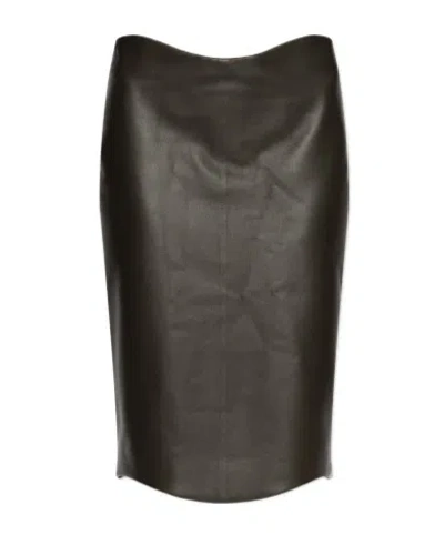 Alaïa Midi Pencil Skirt In Black
