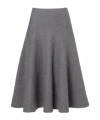 Alaïa Womens Gris Chine Low-rise Knitted Mohair-wool Circle Midi Skirt In Multi