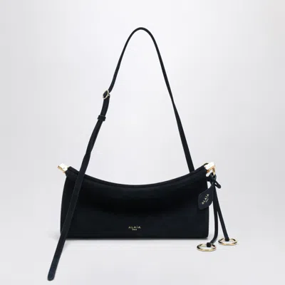 Alaïa Alaia Midnight Blue Suede Small Le Click East West Bag Women In Black