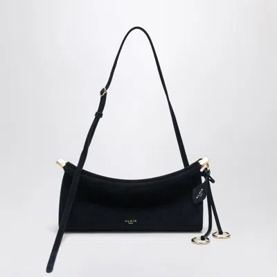 Alaïa Midnight Suede Small Le Click East West Bag In Blue