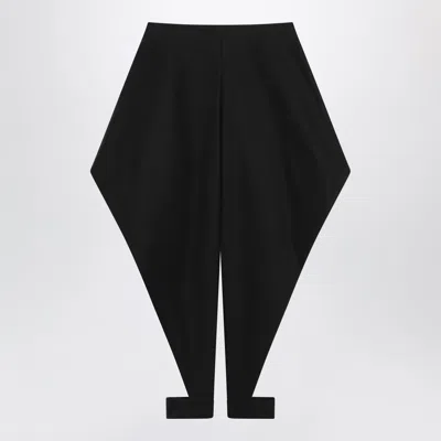 Alaïa Mid-rise Tapered Cotton Gabardine Pants In Black