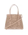 Alaïa Alaia Sable Mina 32 Laser-cut Leather Tote Bag In Nude