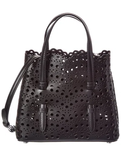 Alaïa Mina 20 Leather Tote In Black