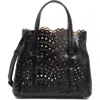 Alaïa Mina 20 Tote Bag In Vienne Perforated Leather In Noir