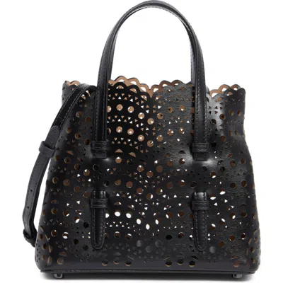 Alaïa Small Mina 20 Leather Tote Bag In Black