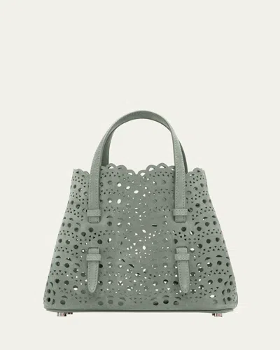 Alaïa Mina 20 Top-handle Bag In Perforated Suede