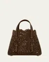 Alaïa Mina 20 Top-handle Bag In Perforated Suede