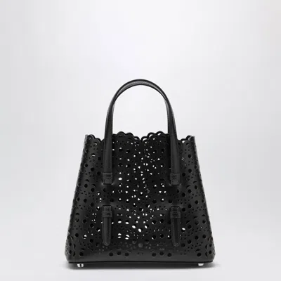 Alaïa Alaia Mina 20 Vienne Calfskin Tote Bag In Black