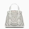 Alaïa Alaia White Mina 20 Laser-cut Leather Tote Bag In White