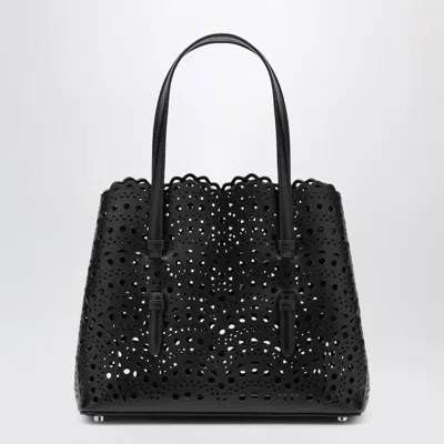 Alaïa Alaia Mina 25 Calfskin Leather Tote Bag In Black