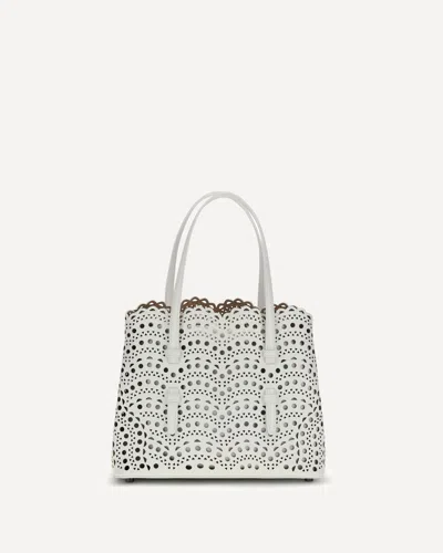 Alaïa Mina 25 Handbag In White