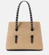 ALAÏA ALAÏA MINA 25 LEATHER-TRIMMED RAFFIA TOTE BAG