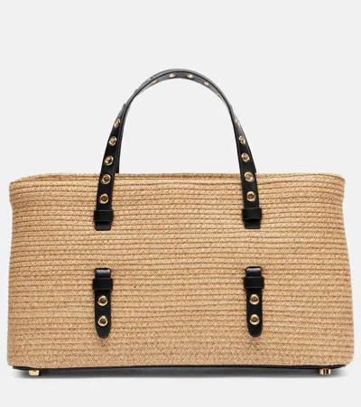 Alaïa Mina 25 Medium Straw Tote Bag