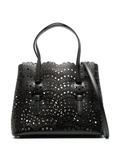 Alaïa Mina 25 Small Tote In Vienne Wave Calfskin Bags