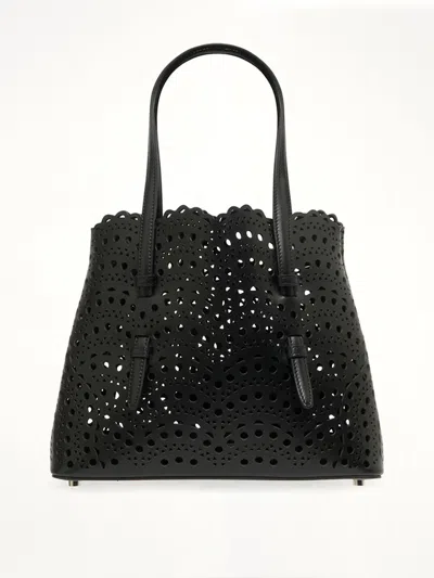 Alaïa Mina 25 Tote Bag In Black