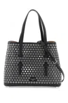 Alaïa Mina Small Perforated Leather Tote Bag In Black