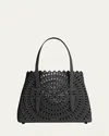 Alaïa Mina 32 Tote Bag In Vienne Perforated Leather