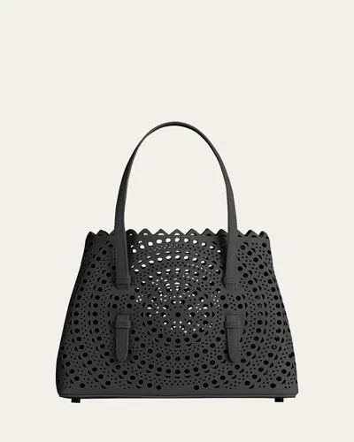 ALAÏA MINA 32 TOTE BAG IN VIENNE PERFORATED LEATHER