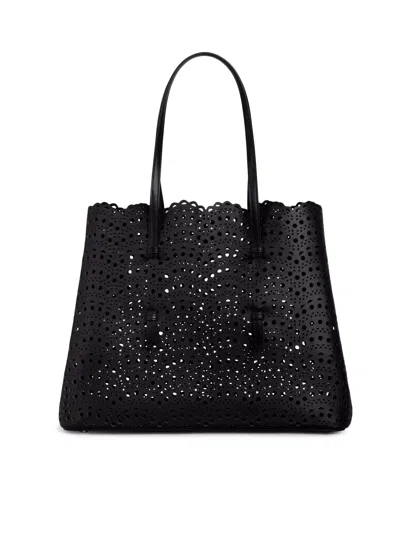 Alaïa Mina 37 Leather Bag In Black