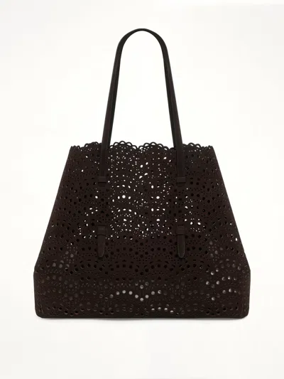 Alaïa Mina 37 Tote Bag In Brown