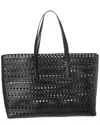 Alaïa Mina 44 Leather Tote In Black