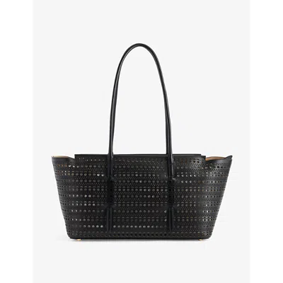 Alaïa Alaia Noir Vienne Mina Cut-out Leather Top-handle Bag In Black