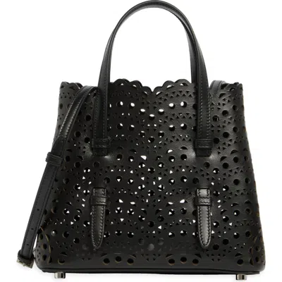 Alaïa Alaia Mina 20 Vienne Calfskin Tote Bag In Black