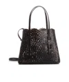 Alaïa Mina 25 Tote Bag In Vienne Wave Calfskin In Black