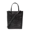 Alaïa Mina Ns Vienne Wave Leather Tote Bag In Black