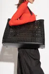 Alaïa ‘mina' Openwork Shopper Bag In Black