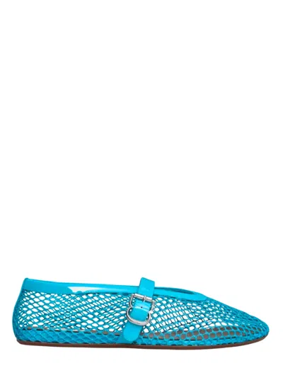 Alaïa Alaia Mini Ballet Flats With Buckle Strap In Blue