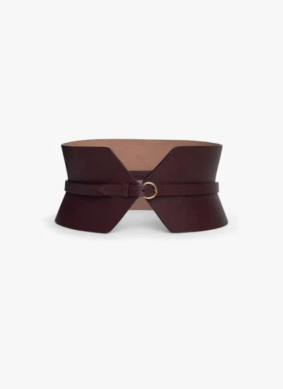 Alaïa Alaia Mini Bustier Top For Women In Burgundy