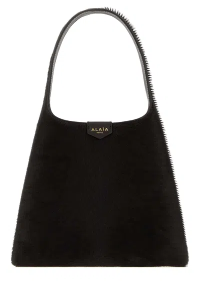Alaïa Alaia Mini Dark Brown Leather Hair Handbag