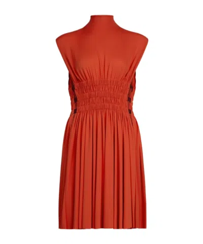 Alaïa Mini Deesse Dress In Orange