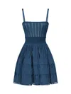 Alaïa Mini Dress Crinoline In Blue