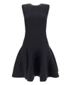 Alaïa Rib-knit Mini Dress In Grey