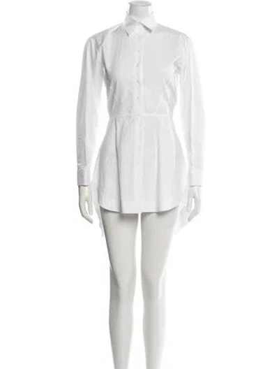 Pre-owned Alaïa Mini Dress W/ Tags In White