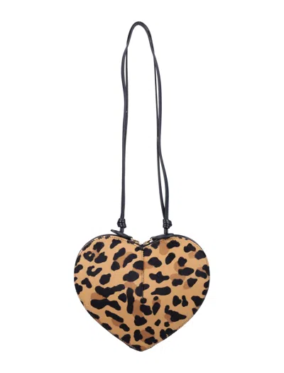 Alaïa Alaia Mini Heart-shaped Leopard Print Handbag In Animal Print