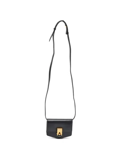 Pre-owned Alaïa Mini Le Papa Crossbody Bag In Black