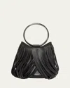 Alaïa Alaia Noir Ring Mini Tassel-trim Leather Bag In Noir