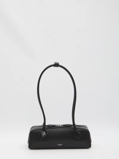 Alaïa Mini Shiny Tote Bag In Black
