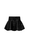 Alaïa Mini Skater Skirt In Noir Alaia