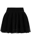 Alaïa Full Skirt With Pleated High Waist In Black