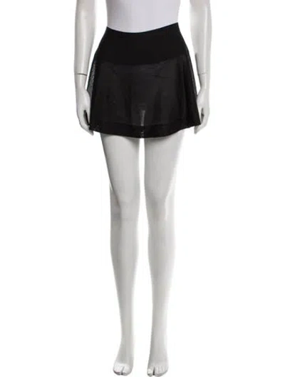 Pre-owned Alaïa Mini Skirt In Black