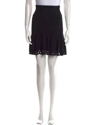 Pre-owned Alaïa Mini Skirt In Black