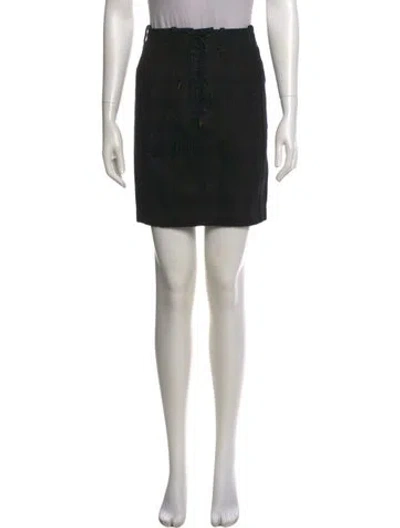 Pre-owned Alaïa Mini Skirt In Black