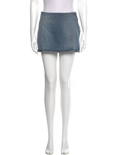 Pre-owned Alaïa Mini Skirt In Blue